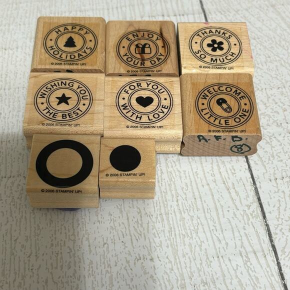 Stampin Up! 2006 Two-Step Stampin Riveting Set Of 8 Stamps - Picture 7 of 7